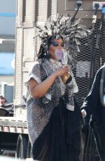 MEGAN THEE STALLION on the Set of Legendary in Los Angeles 02/10/2021