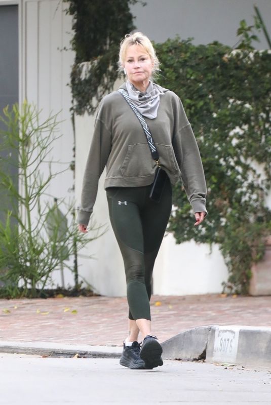 MELANIE GRIFFITH Out Hikinig in Beverly Hills 02/03/2021