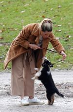 MICHELLE HUNZIKER Out with Her Dog in Milan 02/05/2021