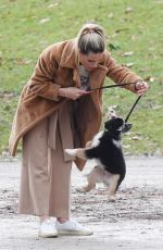 MICHELLE HUNZIKER Out with Her Dog in Milan 02/05/2021