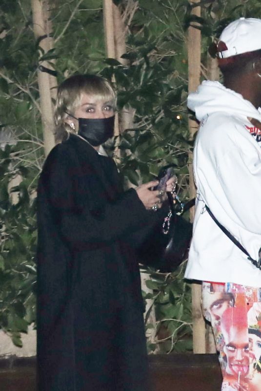 MILEY CYRUS and Lil Nas X at Nobu in Malibu 02/19/2021