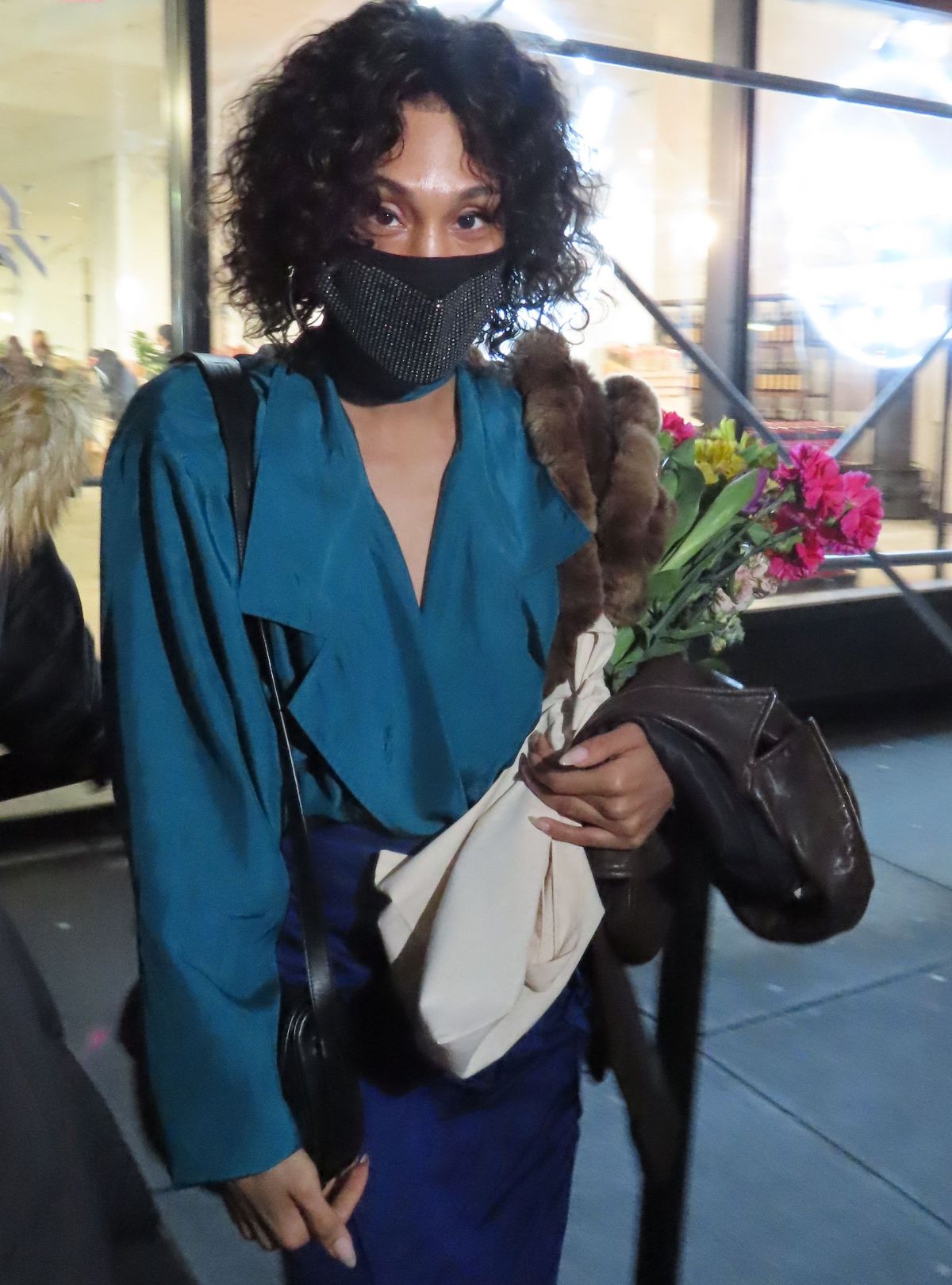 MJ RODRIGUEZ Buying Flowers in New York 02/14/2021.