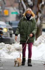 NAOMI WATTS Out with Her Dog in New York 02/04/2021
