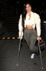 NICOLE WILLIAMS With a Broken Foot at E-Baldi in Beverly Hills 02/24/2021
