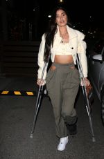 NICOLE WILLIAMS With a Broken Foot at E-Baldi in Beverly Hills 02/24/2021