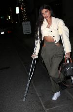 NICOLE WILLIAMS With a Broken Foot at E-Baldi in Beverly Hills 02/24/2021