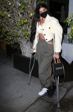 NICOLE WILLIAMS With a Broken Foot at E-Baldi in Beverly Hills 02/24/2021