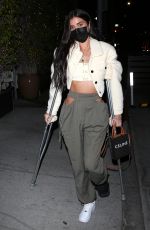 NICOLE WILLIAMS With a Broken Foot at E-Baldi in Beverly Hills 02/24/2021