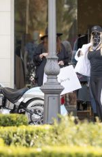 NICOLETTE SHERIDAN Out Driving a Harley Davidson in Calabasas 02/16/2021