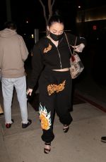 NOAH CYRUS Arrives at Boa Steakhouse in West Hollywood 02/08/2021