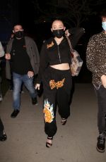 NOAH CYRUS Arrives at Boa Steakhouse in West Hollywood 02/08/2021