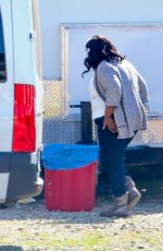 OCTAVIA SPENCER on the Set of Truth Be Told in Los Angeles 02/10/2021