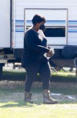OCTAVIA SPENCER on the Set of Truth Be Told in Los Angeles 02/10/2021