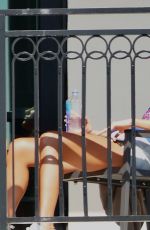 OLIVIA CULPO on Her VIP Balcony at Her Hotel in Tampa 02/07/2021