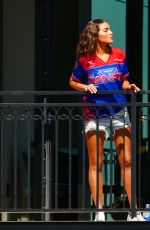 OLIVIA CULPO on Her VIP Balcony at Her Hotel in Tampa 02/07/2021