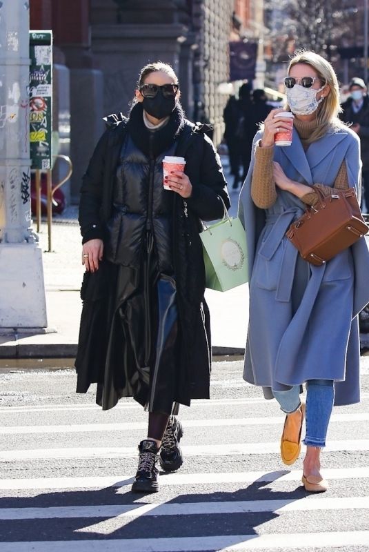 OLIVIA PALERMO and NICKY HILTON Out in New York 02/25/2021
