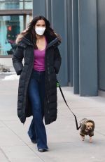 PADMA LAKSHMI Out with Her Dog in New York 02/16/2021