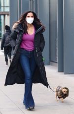PADMA LAKSHMI Out with Her Dog in New York 02/16/2021