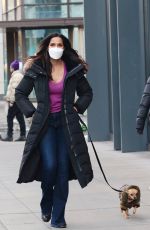 PADMA LAKSHMI Out with Her Dog in New York 02/16/2021