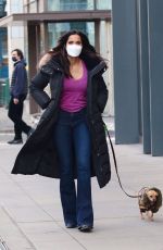 PADMA LAKSHMI Out with Her Dog in New York 02/16/2021