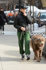 PAIGE LORENTZEN Out with Her Dog in New York 02/06/2021
