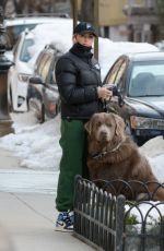 PAIGE LORENTZEN Out with Her Dog in New York 02/06/2021