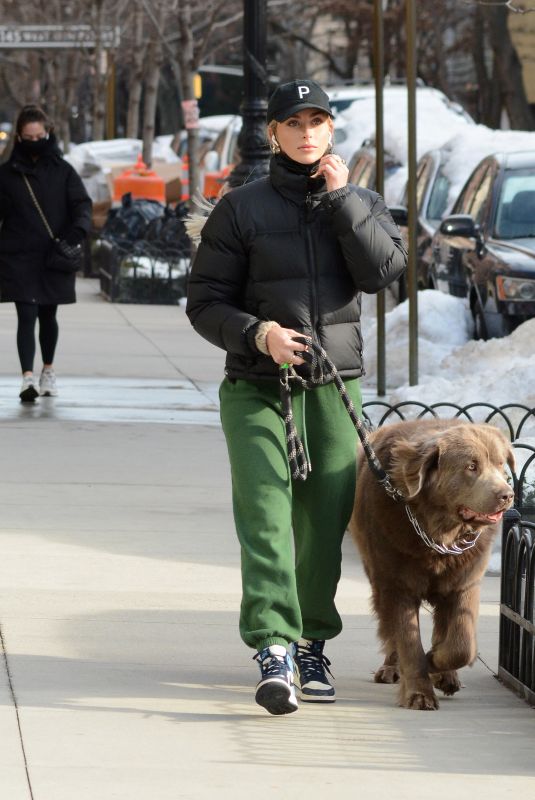 PAIGE LORENTZEN Out with Her Dog in New York 02/06/2021