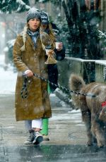 PAIGE LORENTZEN Out with her Dog in New York 02/18/2021