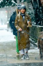 PAIGE LORENTZEN Out with her Dog in New York 02/18/2021