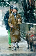 PAIGE LORENTZEN Out with her Dog in New York 02/18/2021