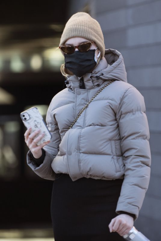 PHOEBE DYNEVOR Leaves a Hair Salon in New York 02/05/2021