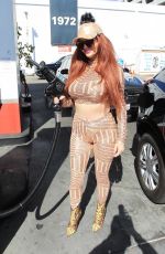 PHOEBE PRICE at a Gas Station in West Hollywood 02/24/2021