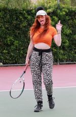 PHOEBE PRICE at a Tennis Court in Los Anegeles 02/02/2021