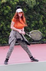 PHOEBE PRICE at a Tennis Court in Los Anegeles 02/02/2021