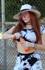 PHOEBE PRICE at a Tennis Court in Los Angeles 02/11/2021