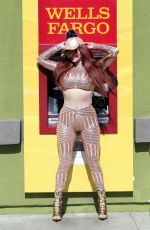 PHOEBE PRICE at ATM Machine in Los Angeles 02/26/2021