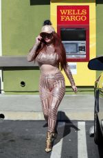 PHOEBE PRICE at ATM Machine in Los Angeles 02/26/2021