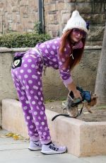 PHOEBE PRICE in a Polka Dot Jumpsuit Out in Los Angeles 02/09/2021