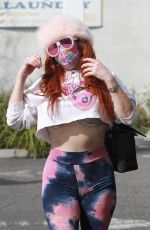 PHOEBE PRICE Out with Her Dog in Los Angeles 02/03/2021