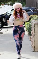 PHOEBE PRICE Out with Her Dog in Los Angeles 02/03/2021