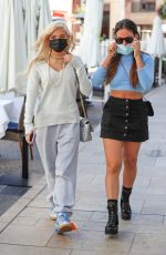 PIA MIA PEREZ and INANNA SARKIS Out in Beverly Hills 02/18/2021