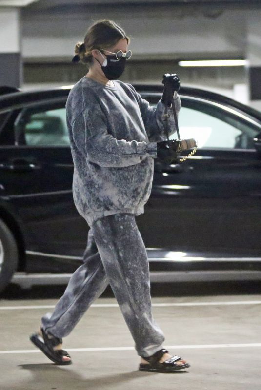 Pregnant ASHLEY TISDALE at a Parking Lot in Los Angeles 02/03/2021