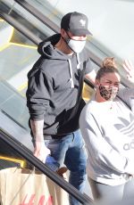 Pregnant BRITTANY CATWRIGHT Shopping at Century City Mall in New York 02/25/2021
