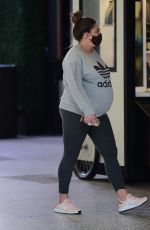 Pregnant BRITTANY CATWRIGHT Shopping at Century City Mall in New York 02/25/2021