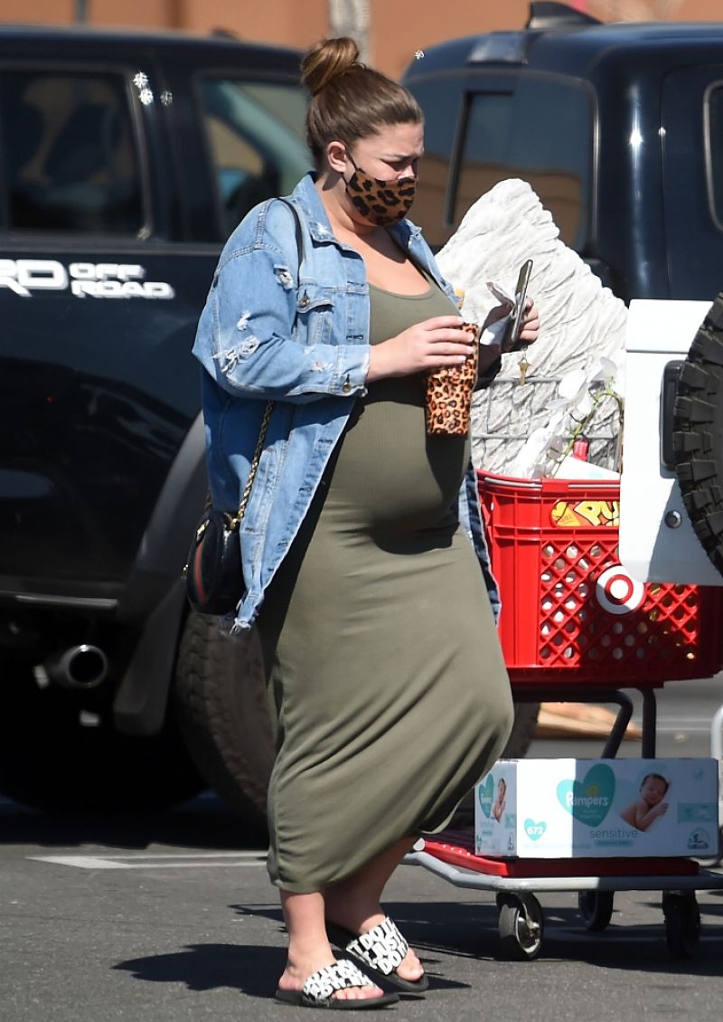 Pregnant BRITTANY CATWRIGHT Shopping at Target in Hollywood 02/24/2021 ...