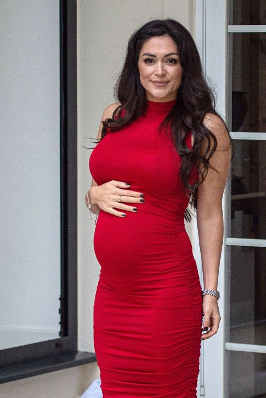 Pregnant CASEY BATCHELOR at a Photoshoot in London 02/16/2021