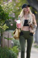 Pregnant CHRISTINE QUINN Out in West Hollywood 02/18/2021