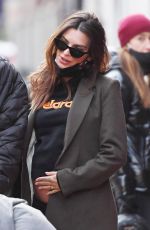 Pregnant EMILY RATAJKOWSKI Out in New York 02/06/2021