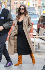 Pregnant EMILY RATAJKOWSKI Out with Her Dog in New York 02/26/2021