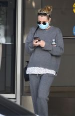 Pregnant EMMA ROBERTS Leaves a Meeting in Century City 02/03/2021